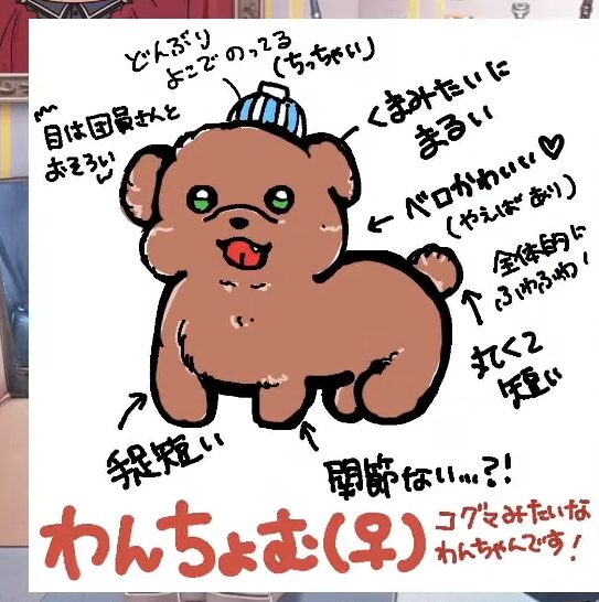 わんちょむの紹介イラスト